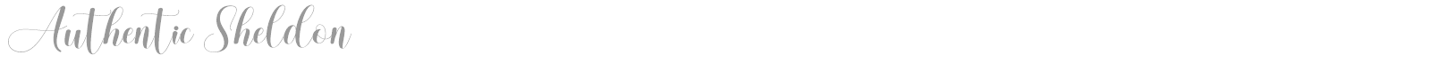 Authentic Sheldon font preview
